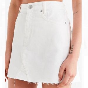 BDG White Denim Skirt